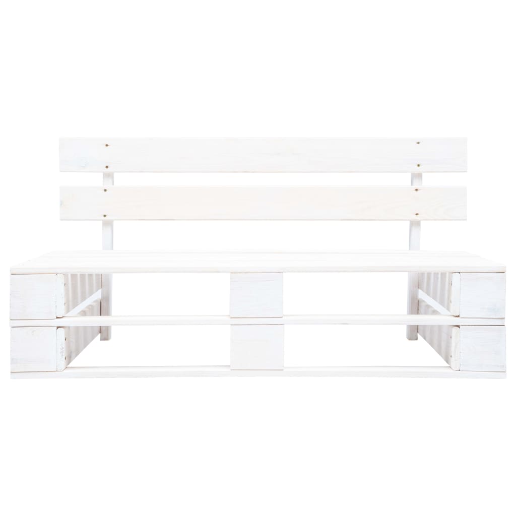 Garden Pallet Bench Wood White